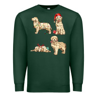 Sports Green christmas dogs Premium Sweatshirt - MaliasSmallBusiness