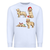 White christmas dogs Premium Sweatshirt - MaliasSmallBusiness