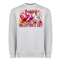 Heather Grey happy valentines day Heavyweight Sweatshirt - RacoonDesign