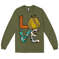 Army Green fall love Long Sleeve Tee - JahusDesignShop