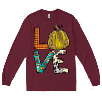 Burgundy fall love Long Sleeve Tee - JahusDesignShop