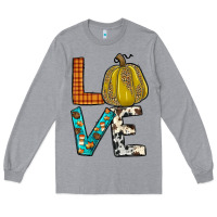 Heather Grey fall love Long Sleeve Tee - JahusDesignShop