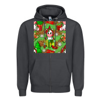 Smoke Christmas unicorn and gift box Zipper Hoodie - NancyCooperArtShop