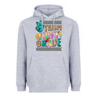 Heather Grey team first grade Heavyweight Hoodie - NancyCooperArtShop