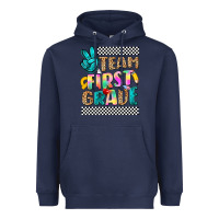 Navy team first grade Heavyweight Hoodie - NancyCooperArtShop