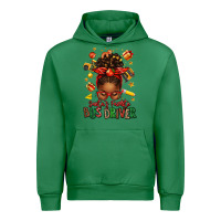 Emerald santas favorite school bus driver afro messy bun Urban Hoodie - texasbilliewilder