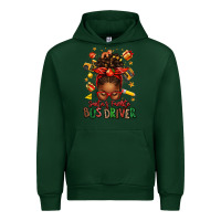 Forest Green santas favorite school bus driver afro messy bun Urban Hoodie - texasbilliewilder