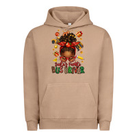 Pigment Burro santas favorite school bus driver afro messy bun Urban Hoodie - texasbilliewilder