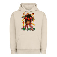 Pigment French Oak santas favorite school bus driver afro messy bun Urban Hoodie - texasbilliewilder