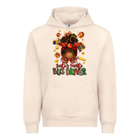 Sandshell santas favorite school bus driver afro messy bun Urban Hoodie - texasbilliewilder