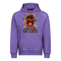 Tulip santas favorite school bus driver afro messy bun Urban Hoodie - texasbilliewilder