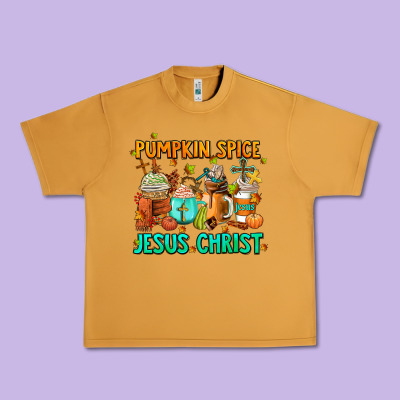 Pumpkin Spıce Jesus Christ Coffee Cups Urban Heavy Tee Designed By Adodesignshop