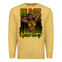 Antique Gold black history afro woman Premium Sweatshirt - NancyCooperArtShop