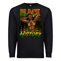 Black black history afro woman Premium Sweatshirt - NancyCooperArtShop