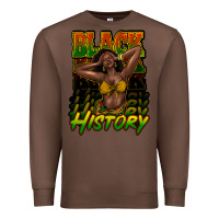 Chestnut black history afro woman Premium Sweatshirt - NancyCooperArtShop