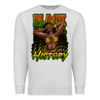 Dove Grey black history afro woman Premium Sweatshirt - NancyCooperArtShop