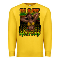Lemon black history afro woman Premium Sweatshirt - NancyCooperArtShop