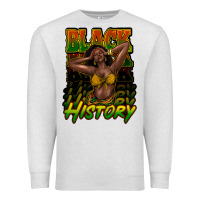 Oatmeal Heather black history afro woman Premium Sweatshirt - NancyCooperArtShop