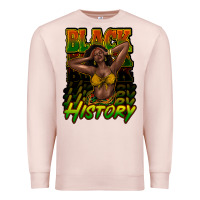 Pale Pink black history afro woman Premium Sweatshirt - NancyCooperArtShop
