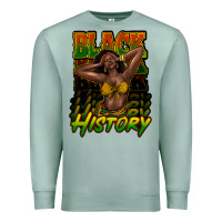 Seafoam black history afro woman Premium Sweatshirt - NancyCooperArtShop