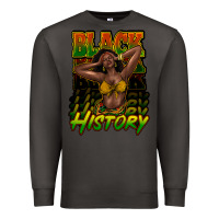 Smoke black history afro woman Premium Sweatshirt - NancyCooperArtShop