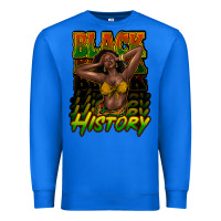 True Royal black history afro woman Premium Sweatshirt - NancyCooperArtShop