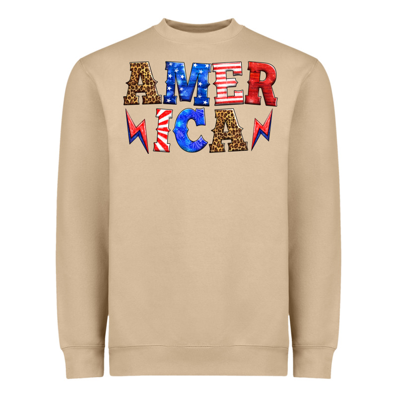 America Thunderbolt Heavyweight Sweatshirt by HRA Design Shop | Teevron