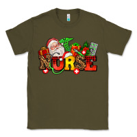 Army Green nurse with Christmas Classic Tee - AdoDesignShop