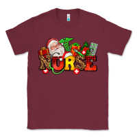 Burgundy nurse with Christmas Classic Tee - AdoDesignShop