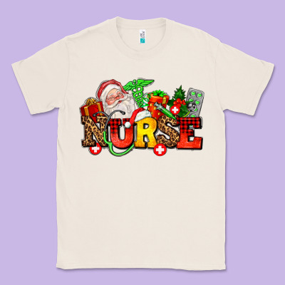 Nurse With Christmas Classic Tee Designed By Adodesignshop