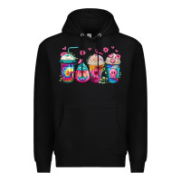 Black tie dye hippie coffee cups Premium Hoodie - Jasminsmagicworld