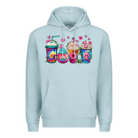 Blue Mist tie dye hippie coffee cups Premium Hoodie - Jasminsmagicworld