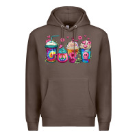 Coffee tie dye hippie coffee cups Premium Hoodie - Jasminsmagicworld