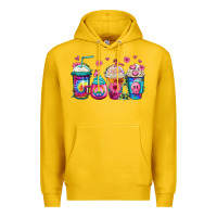 Lemon tie dye hippie coffee cups Premium Hoodie - Jasminsmagicworld
