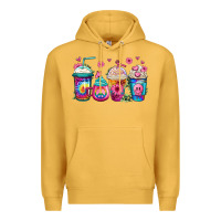 Mustard tie dye hippie coffee cups Premium Hoodie - Jasminsmagicworld