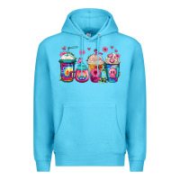 Ocean Blue tie dye hippie coffee cups Premium Hoodie - Jasminsmagicworld