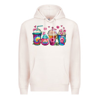 Pale Pink tie dye hippie coffee cups Premium Hoodie - Jasminsmagicworld