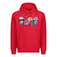 Red tie dye hippie coffee cups Premium Hoodie - Jasminsmagicworld