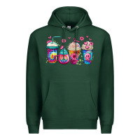 Sports Green tie dye hippie coffee cups Premium Hoodie - Jasminsmagicworld