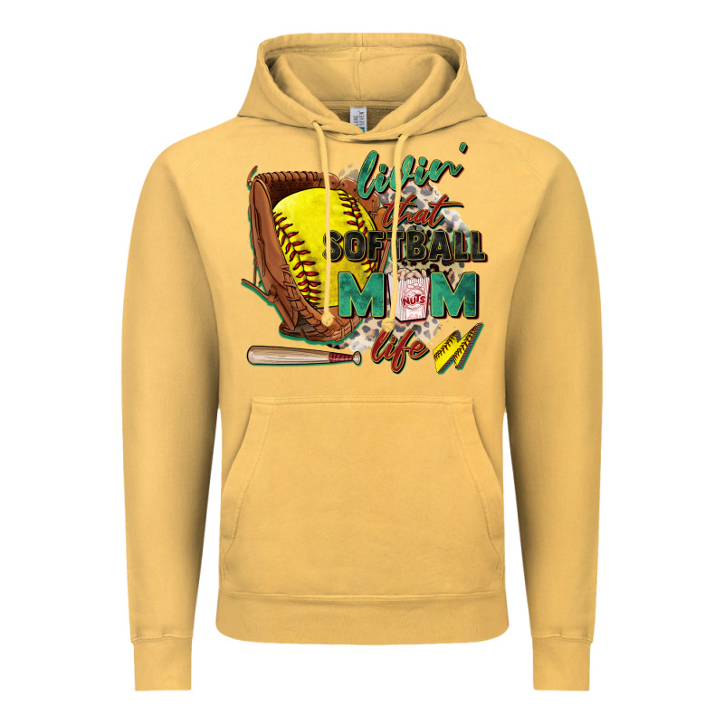 Livin' That Softball Mom Life Vintage Hoodie by Zillion Design Studio | Teevron