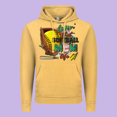 Livin' That Softball Mom Life Vintage Hoodie Designed By Zillion Design Studio