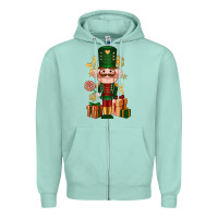 Seafoam Christmas Nutcracker Zipper Hoodie - NancyCooperArtShop