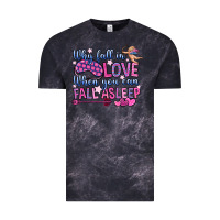 Cloud Black why fall in love when you can fall asleep Vintage Tee - OliviaCreatesArt