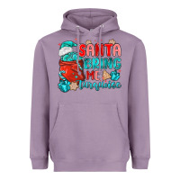 Lavender santa bring me turquoise Heavyweight Hoodie - MaliasSmallBusiness