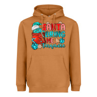 Meerkat santa bring me turquoise Heavyweight Hoodie - MaliasSmallBusiness