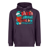 Santa Bring Me Turquoise Heavyweight Hoodie | Teevron