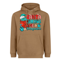 Toasted Coconut santa bring me turquoise Heavyweight Hoodie - MaliasSmallBusiness