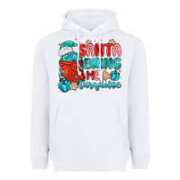 White santa bring me turquoise Heavyweight Hoodie - MaliasSmallBusiness