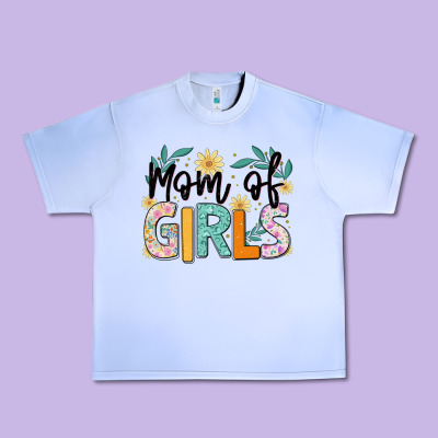 Mom Of Girls Urban Heavy Tee Designed By Jahusdesignshop
