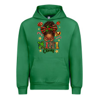 Emerald mimi claus afro messy bun Urban Hoodie - texasbilliewilder